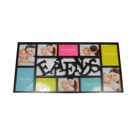 Purely Pecan 28.75 in. Black Dual Sized Friends Photo Picture Frame Collage Wall Decoration 32011359